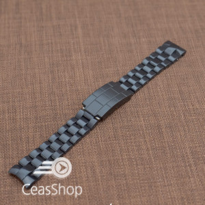 Curea plastic neagra capat curbat 20mm - 31851