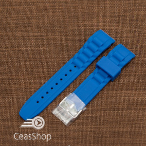 Curea silicon albastra capat curbat 17mm - 47804