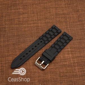 Curea silicon neagră 22mm - 45881