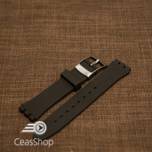 Curea silicon tip Swatch 17 mm neagră
