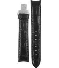 Curea Citizen Eco-Drive piele 20mm neagră capat curbat