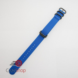 Curea NATO albastră 20mm catarame zulu negre -52976