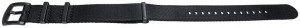 Curea NATO neagră 18mm catarame negre - 57015