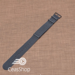 Curea NATO neagra 20mm catarame negre- 36557