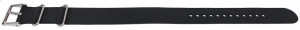 Curea NATO silicon neagră 18mm - 59056