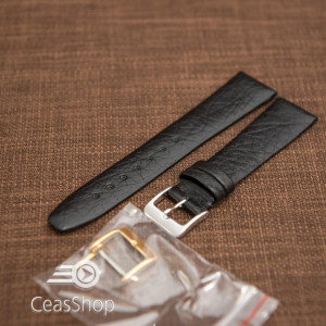 Curea piele bufalo, plată fără,cusatură neagră 16mm - 40071