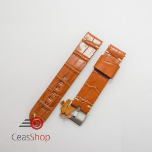 Curea piele maro model crocodil vintage QR 20mm - 4030320