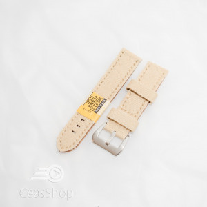 Curea piele si jeans crem 20mm - 3902023