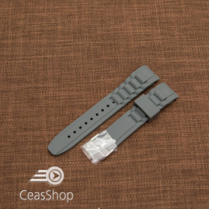 Curea silicon gri capat curbat 17mm - 47806