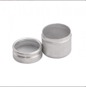 Cutie aluminiu cu capac din sticla - 1A