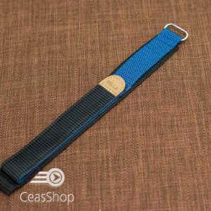 Curea din tesatura de nylon albastra(navy) sport cu arici 18mm - 20450
