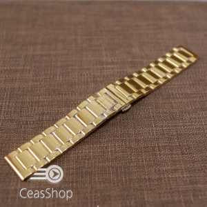 Bratara metalica aurie deployant 22mm- 50492