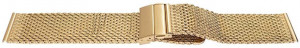 Bratara milaneza aurie cu catarama deployant 18mm - 59011