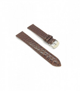 Curea crocodil veritabil maro, căptușită, plată 18mm -4300218