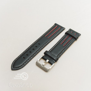 Curea model olimpic neagra cu rosu 20mm - 51550