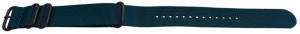 Curea NATO albastră 22mm cu 4 catarame zulu negre -49862