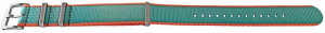 Curea NATO verde deschis cu margine portocalie 22mm - 54088