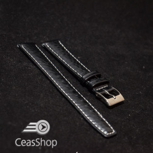 Curea piele buffalo captusita neagra 18mm - 34837