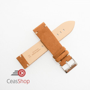 Curea piele maro deschis, nubuk vintage 24mm - 4170324