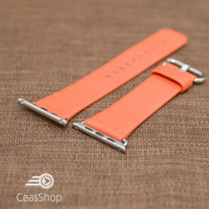 Curea piele portocalie Apple Watch - 38mm