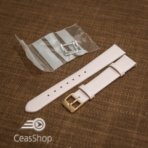 Curea roz pal piele vitel plată 14mm - 30751
