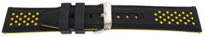 Curea silicon doua culori negru cu galben, telescop QR, 20mm -62007