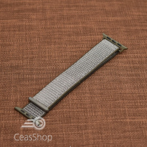 Curea tesatura tip NATO pentru Apple Watch olive inchis - 42mm