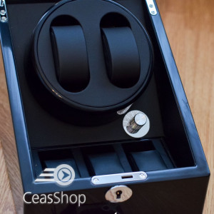 Watch winder pentru doua ceasuri si trei locuri pentru ceasuri