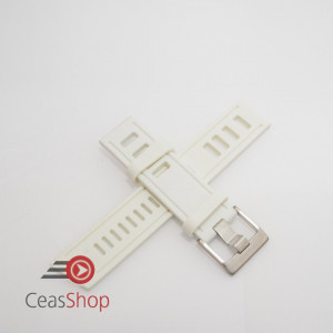 Curea ceas stil Isofrane albă 22mm - 52218