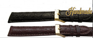 Curea crocodil Louisiana veritabil , maro, căptusita cu finisaj mat 20mm - 49487