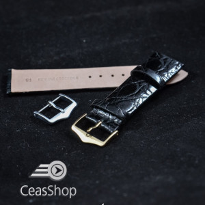Curea crocodil neagra fara cusatura 20mm - 38372