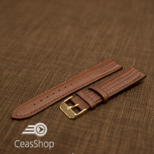 Curea maro piele vitel model soparla captusita 20mm - 35978