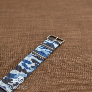 Curea NATO camuflaj albastru marin 22mm - 38011