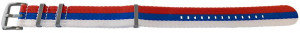Curea NATO multicolora alb/rosu/albastru 20mm -54069