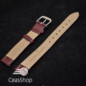 Curea piele buffalo captusita pe jumatate maro burgundy 20 mm - 34871