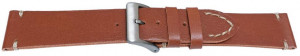 Curea piele maro deschis vintage cusătura alba 18mm - 57095