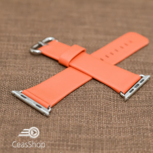 Curea piele portocalie Apple Watch - 38mm