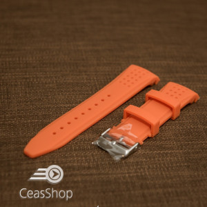 Curea silicon portocalie capat curbat 22mm - 43395