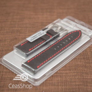 Curea sport cusatura rosie 24mm - time