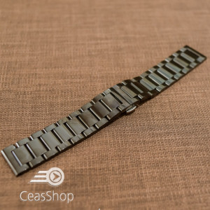 Bratara metalica neagra deployant 22mm- 50554