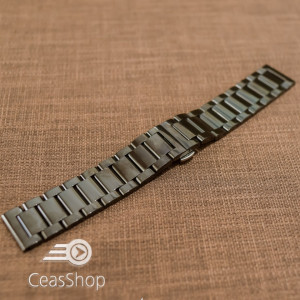 Bratara metalica neagra deployant 22mm- 50554