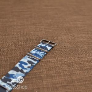 Curea NATO camuflaj albastru marin 22mm - 38011
