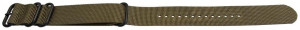 Curea NATO olive 18mm cu 4 catarame zulu negre -49865
