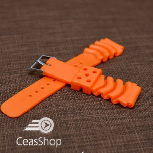 Curea poliuretan portocalie 22mm(26mm) - 39931