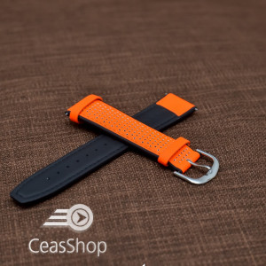 Curea sport doua tonuri- portocaliu cu negru fluorescenta 20mm-33594