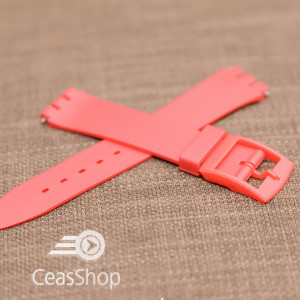 Curea tip Swatch 14 mm rosie - 30995