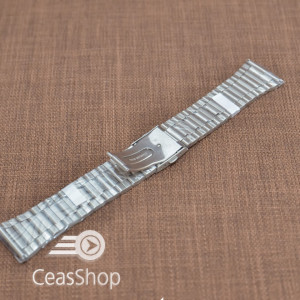 Bratara metalica argintie 28mm - 38953
