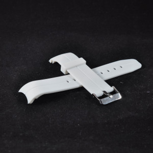 Curea din poliuretan curbata alba 22mm - 36001