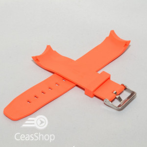 Curea din poliuretan curbata portocalie 20mm - 35996