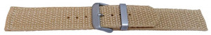 Curea din tesatura de nylon bej 18mm - 58017
